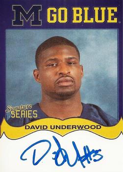 2002 TK Legacy Michigan Wolverines - Go Blue Autographs #MGB95 David Underwood Front