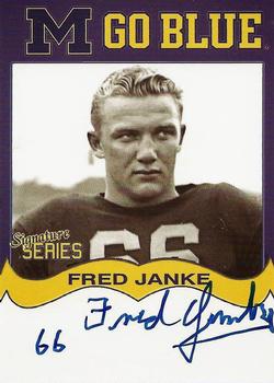 2002 TK Legacy Michigan Wolverines - Go Blue Autographs #MGB112 Fred Janke Front