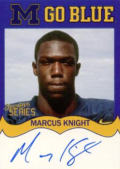 2002 TK Legacy Michigan Wolverines - Go Blue Autographs #MGB92 Marcus Knight Front