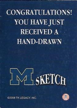 2002 TK Legacy Michigan Wolverines - Hand Drawn Sketches #NNO Lawrence Ricks Back
