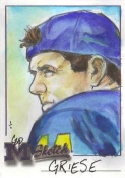 2002 TK Legacy Michigan Wolverines - Hand Drawn Sketches #NNO Brian Griese Front