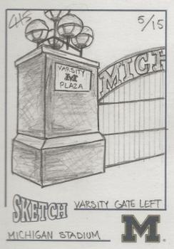 2002 TK Legacy Michigan Wolverines - Hand Drawn Sketches #NNO Varsity Gate Left Front