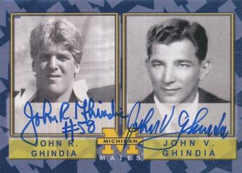 2002 TK Legacy Michigan Wolverines - Mates Autographs #MM25 John V. Ghindia / John R. Ghindia Front