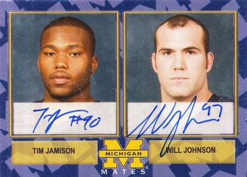 2002 TK Legacy Michigan Wolverines - Mates Autographs #MM32 Tim Jamison / Will Johnson Front