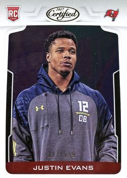 2017 Panini Certified #183 Justin Evans Front