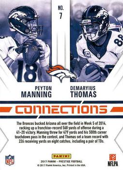 2017 Panini Prestige - Connections #7 Peyton Manning / Demaryius Thomas Back