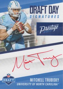2017 Panini Prestige - Draft Day Signatures Red #DDS-MT Mitchell Trubisky Front