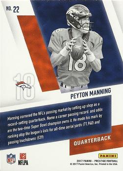 2017 Panini Prestige - Spectacular Catch #22 Peyton Manning Back