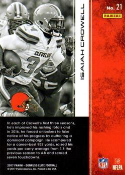 2017 Donruss Elite - Red #21 Isaiah Crowell Back