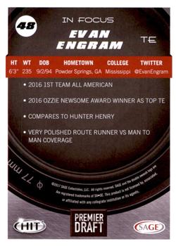2017 SAGE HIT - Red #48 Evan Engram Back