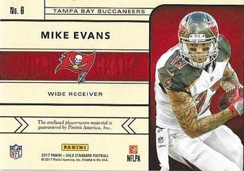 2017 Panini Gold Standard - Gold Gear #6 Mike Evans Back