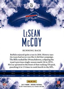 2017 Panini Origins #57 LeSean McCoy Back