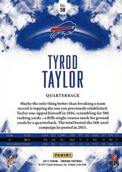 2017 Panini Origins #58 Tyrod Taylor Back