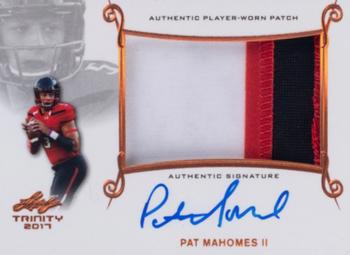 2017 Leaf Trinity - Signatures Patch Bronze Spectrum #PA-PM1 Patrick Mahomes II Front