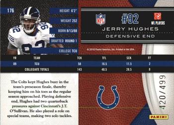 2010 Panini Limited #176 Jerry Hughes  Back