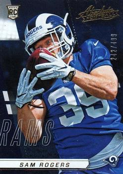 2017 Panini Absolute #175 Sam Rogers Front