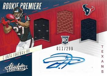 2017 Panini Absolute #208 D'Onta Foreman Front