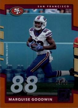 2017 Donruss - Jersey Number #108 Marquise Goodwin Front