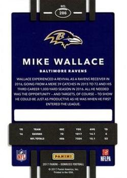 2017 Donruss - Jersey Number #286 Mike Wallace Back