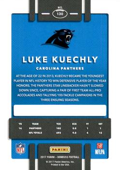 2017 Donruss - Press Proof Blue #130 Luke Kuechly Back