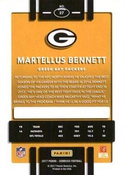 2017 Donruss - Press Proof Gold #27 Martellus Bennett Back