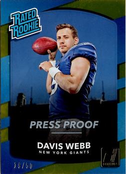 2017 Donruss - Press Proof Gold #348 Davis Webb Front