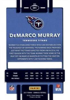 2017 Donruss - Press Proof Silver #281 DeMarco Murray Back