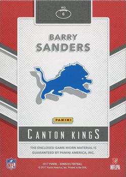 2017 Donruss - Canton Kings #6 Barry Sanders Back