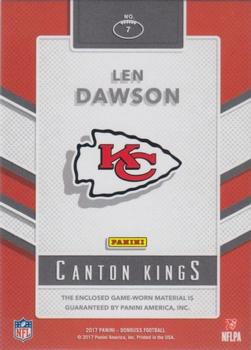 2017 Donruss - Canton Kings #7 Len Dawson Back
