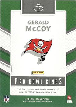 2017 Donruss - Pro Bowl Kings Studio Series #22 Gerald McCoy Back