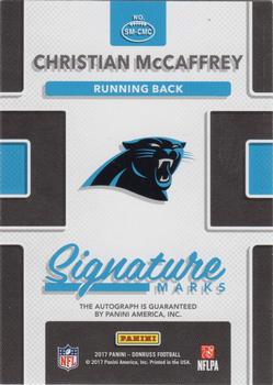2017 Donruss - Signature Marks #SM-CMC Christian McCaffrey Back
