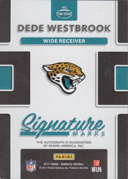 2017 Donruss - Signature Marks #SM-DDW Dede Westbrook Back