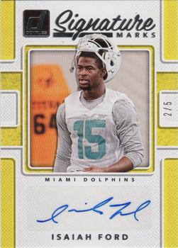2017 Donruss - Signature Marks Yellow #SM-IFD Isaiah Ford Front