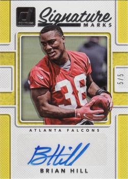 2017 Donruss - Signature Marks Yellow #SM-BHL Brian Hill Front