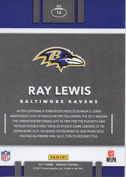 2017 Donruss - Team Heroes #13 Ray Lewis Back