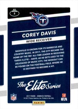 2017 Donruss - The Elite Series Rookies #3 Corey Davis Back