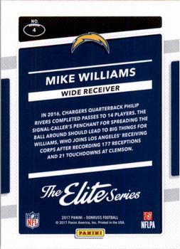 2017 Donruss - The Elite Series Rookies #4 Mike Williams Back