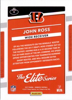2017 Donruss - The Elite Series Rookies #6 John Ross III Back