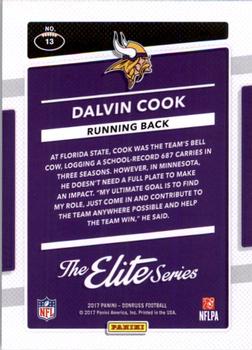2017 Donruss - The Elite Series Rookies #13 Dalvin Cook Back