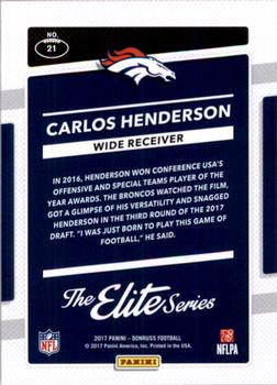 2017 Donruss - The Elite Series Rookies #21 Carlos Henderson Back