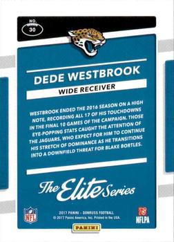 2017 Donruss - The Elite Series Rookies #30 Dede Westbrook Back