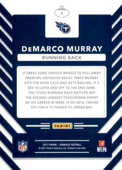 2017 Donruss - Up Tempo #4 DeMarco Murray Back
