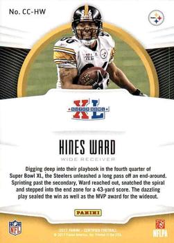 2017 Panini Certified - Certified Champions #CC-HW Hines Ward Back