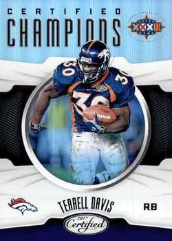 2017 Panini Certified - Certified Champions #CC-TD Terrell Davis Front