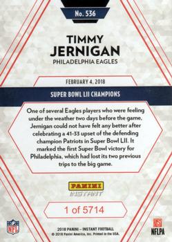 2017 Panini Instant NFL #536 Timmy Jernigan Back