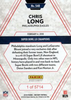 2017 Panini Instant NFL #548 Chris Long Back