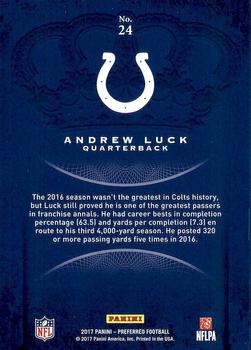 2017 Panini Crown Royale #24 Andrew Luck Back