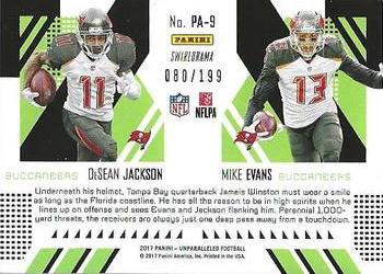 2017 Panini Unparalleled - Perfect Pairs Lime Green #PA-9 DeSean Jackson / Mike Evans Back