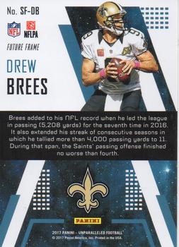 2017 Panini Unparalleled - Star Factor #SF-DB Drew Brees Back