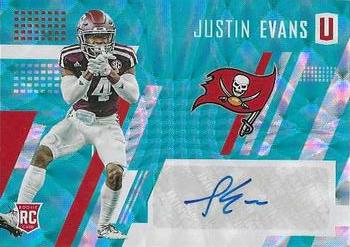 2017 Panini Unparalleled - Class of 2017 Rookie Autographs Teal #287 Justin Evans Front